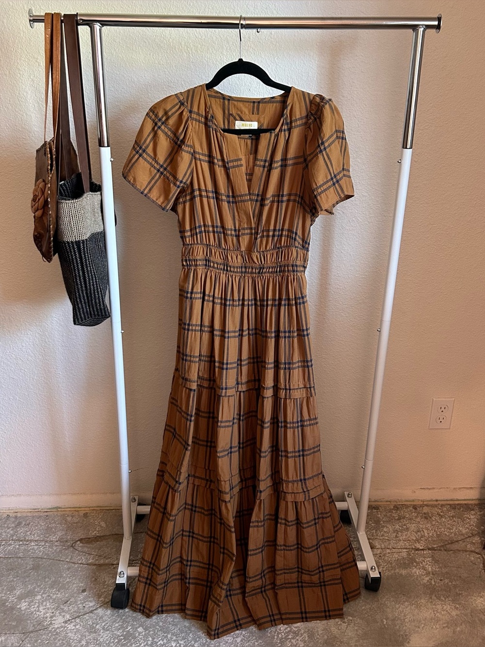 Maeve Somerset Plaid Maxi Dress